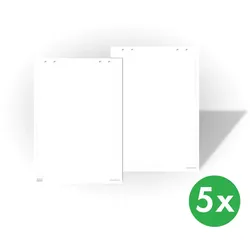 Papierblöcke für Flipcharts, 5x 25 Blatt