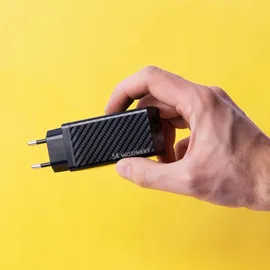 wozinsky 65W GaN-Ladegerät mit USB-Anschlüssen, USB C unterstützt QC 3.0 PD schwarz (WWCG01) - Schwarz