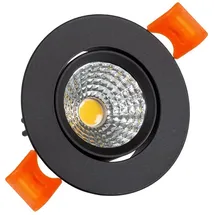 LEDKIA LED Downlight Einbaustrahler 5W Rund COB CRI90 Ausschnitt Ø 55 mm Schwarz No Flicker 4000K Neutralweiß