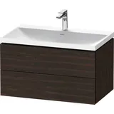 Duravit „L-Cube“ c-shaped Badmöbel-Set 800mm nussbaum gebürstet × nussbaum gebürstet