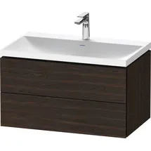 Duravit „L-Cube“ c-shaped Badmöbel-Set 800mm nussbaum gebürstet × nussbaum gebürstet