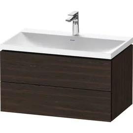 Duravit „L-Cube“ c-shaped Badmöbel-Set 800mm nussbaum gebürstet × nussbaum gebürstet