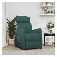 vidaXL Aufstehsessel Dunkelgrün Stoff