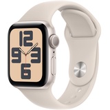 Apple Watch SE 2023 GPS 40 mm Aluminiumgehäuse polarstern, Sportarmband polarstern M/L