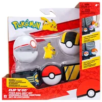Pokémon Pikachu Clip 'N' Go Gürtel-Set mit Battle Figur und Premierball