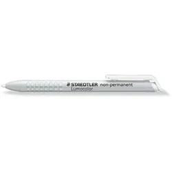 STAEDTLER Lumocolor 768, Weiß, Rundspitze, Weiß, Medium, 3 mm, Glas, Hartholz, Leder, Metall, Papier, Kunststoff, Stein