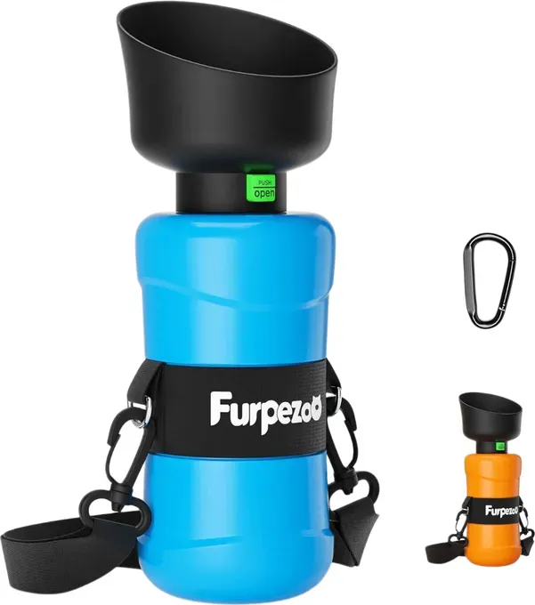 pecute Outdoor-Wasserkaraffe für Haustiere | Farbe: Blau | Modell: PWB-BL01 | Kapazität: 800 ml