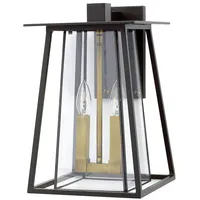 Elstead Lighting Walker Outdoor Wandleuchte Buckeye-Bronze mit Heritage-Messing groß