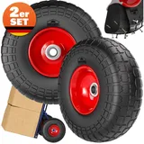 Gardebruk Sackkarrenrad 2er Set Vollgummi Pannensicher 200kg Belastbarkeit 20mm Achse
