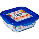 Pyrex Quadratische Vorratsdose blau transparent 21 x 21 x 8 cm 1,9 l