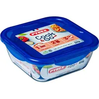 Pyrex Quadratische Vorratsdose blau transparent 21 x 21 x 8 cm 1,9 l