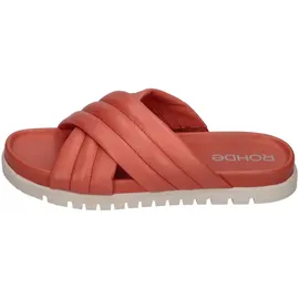 ROHDE Damen Pantolette Nappa Leder trendy Kreuzbandage Ponza 6302, Größe:38 EU, Farbe:Orange - 38