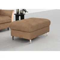 Hocker SIT & MORE "Marano" Gr. B/H/T: 102cm x 43cm x 67cm, Luxus-Microfaser ALTARA NUBUCK, mit Stauraum-Fußfarbe: Nickel satiniert, braun (macciato) mit Stauraum