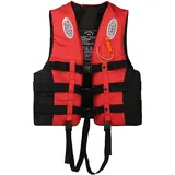 sPeesy Schwimmweste, Atmungsaktiv Neopren Rettungsweste, Rettungswesten für Boote, Auftriebsweste Schwimmende Weste Sommerhilfe Life Swimwears Tank Top, für Stand up Paddle, Jetski, Wassersport (Rot)