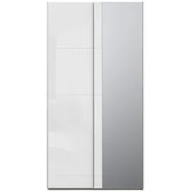 Forte Schwebetürenschrank Fittio 120,1 x 235 x 61,2 cm Weiß