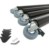 MS Beschläge Möbelfuß 4er Set 710 mm Schwarz