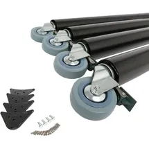 MS Beschläge Möbelfuß 4er Set 710 mm Schwarz