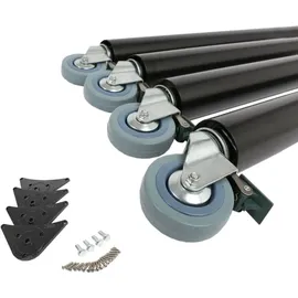 MS Beschläge Möbelfuß 4er Set 710 mm Schwarz