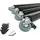 MS Beschläge Möbelfuß 4er Set 710 mm Schwarz