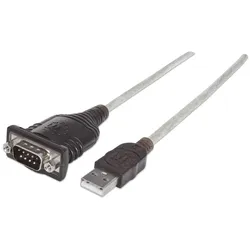 Manhattan USB-A to Serial Converter cable, 1.8m, Male to Male, Serial/RS232/COM/