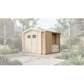 Weka Kaminholzregal Holz 299 x 50 x 211 cm naturbelassen