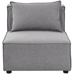 Juskys modulares Sofa Domas in Stoff Dunkelgrau - Mittelsofa mit Kissen - individuell kombinierbar