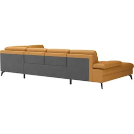 sit&more Wohnlandschaft SIT & MORE "Morris Jubi", gelb (curry), B:335cm H:82cm T:212cm, Sofas, Wohnlandschaft, wahlweise mit Armteilverstellung, Bettfunktion & Bettkasten