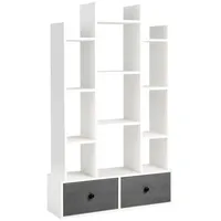 Costway Bücherregal 53 x 24 x 118 cm Weiß