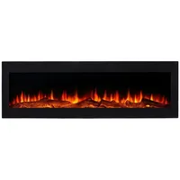 El Fuego Elektrokamin Wandkamin Elektrokamin Kamin Einbaukamin MERAN/Bozen El Fuego, Sicherheitsglas schwarz 150 cm