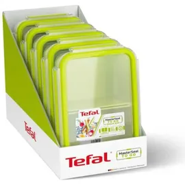 Emsa CLIP & GO Snackbox 1,0 L, mit 2 Einsätzen, 1 l, Transparent, Hellgrün, Made in Germany, 518101