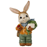 Goebel Hase Mit guten Wünschen, aus Steingut hergestellt, Maße: 15 x 10 x 24 cm, 66-845-64-1
