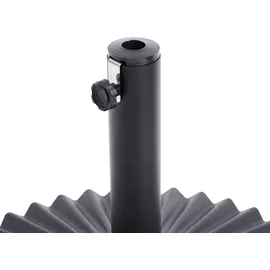 Beliani Schirmständer Metall Rund 21 kg Schwarz