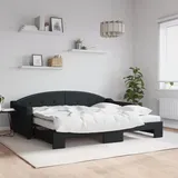 vidaXL Tagesbett 90 x 200 cm Schwarz