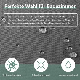 luxuskollektion Duschvorhang 240 x 200 cm schwarz