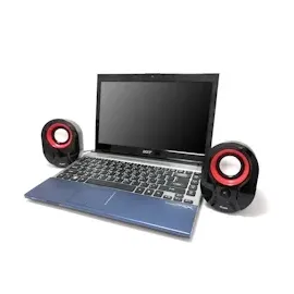 Equip Stereo 2.0 Lautsprecher 2.0 System schwarz/rot