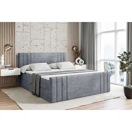 altdecor Boxspringbett 200 x 200 cm H4 Grau