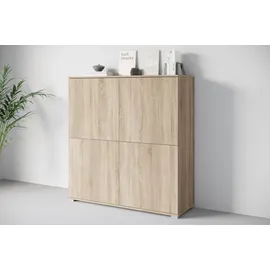 OTTO home PC-Schrank OTTO HOME "Kenia, Sekretär, Home Office", sonoma, B:120cm H:125cm T:39,5cm, Sekretäre, Mit Push-to-open, Tastaturauszug und praktischem Stauraum