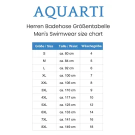Aquarti Badehose Aquarti Herren Lange Badehose Schwarz/Grau M