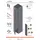Laufen Meda Hochschrank 35,3 x 165 x 33,5 cm Cappuccino Glas/MDF