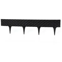 Noor Palisade 82 x 8 cm 3 Stück schwarz
