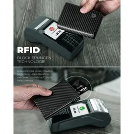 luxuskollektion DODENSHA MagSnap Slim Wallet Herren Geldbörse schwarz