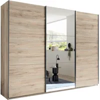 SchlafKONTOR Schwebetürenschrank Bravo 270 x 210 x 60 cm Beige