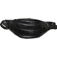 URBAN CLASSICS Unisex Puffer Imitation Leather Shoulder Bag Tasche, Black, one Size