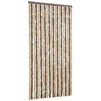 VidaXL Fliegenvorhang Dunkelbraun und Beige 90x220 cm Chenille