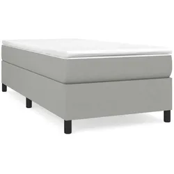 vidaXL Bettgestell ohne Matratze Hellgrau 90x190 cm Stoff