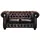 vente-unique Chesterfield Ledersofa 2-Sitzer - Büffelleder - Braun - BRENTON