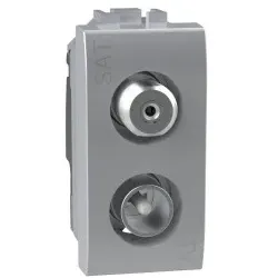 Legrand NT4214DN LivingLight Anschlussdose für TV-Sat 1-modulig in der Farbe TECH 1