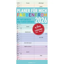 Planer für mich Farbenfroh - Kalender 2026