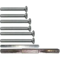 Marchesi 4354W SOLIDO Befestigungsset zu WC-Garnituren, Türstärke 46-56 mm,