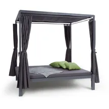Blumfeldt Senator Lounge Doppel Sonnenliege 205 x 188 x 208 cm Grau